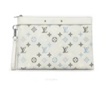 Louis Vuitton Pochette To Go Monogram Leather Clutch Bag White 81781 With Original Box & Dust Cover Pochette - First Copy Pouch Bag - First Copy Bags