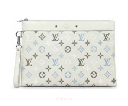 Louis Vuitton Pochette To Go Monogram Leather Clutch Bag White 81781 With Original Box & Dust Cover Pochette - First Copy Pouch Bag - First Copy Bags