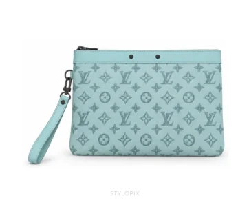 Louis Vuitton PO-5 Pochette To Go With Original Box, Sky Blue Dust Cover & Carry Bag Pochette - First Copy Bag