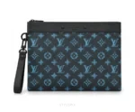 Louis Vuitton PO-4 Pochette To Go With Original Box, Black Blue Dust Cover & Carry Bag Pochette - First Copy Pouch Bag