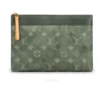 Louis Vuitton Pochette Voyage Souple Monogram Gradient Green With Original Box, Dust Cover & Carry Bag Pochette - First Copy Pouch Bag