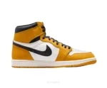 Nike Air Jordan 1 High Yellow Ochre Black and White - Nike First Copy Shoes