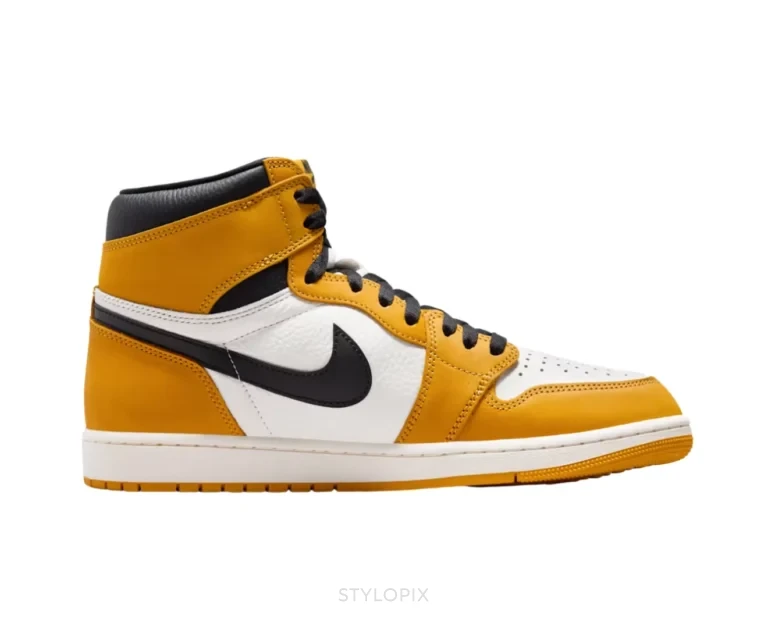 Nike Air Jordan 1 High Yellow Ochre Black and White - Nike First Copy Shoes