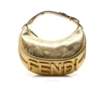 Fendi Gold Metallic Golden Hobo Bag - First Copy Handbags