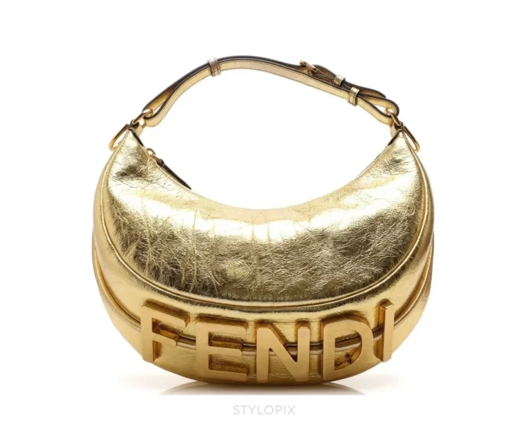 Fendi Gold Metallic Golden Hobo Bag - First Copy Handbags