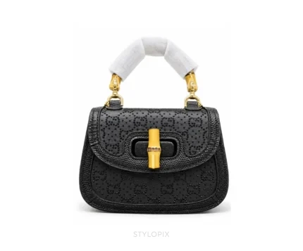Gucci Bamboo 1947 Black Mini Sling Bag With Original Box - First Copy Sling Bag