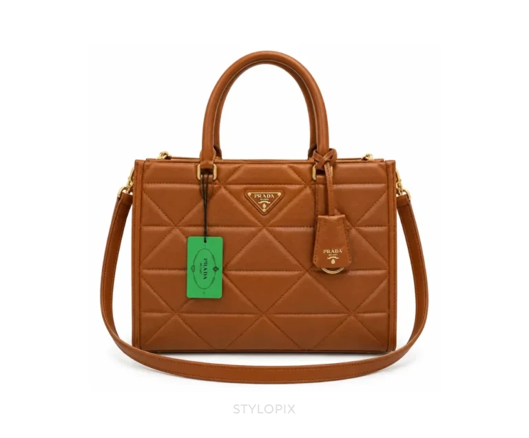 Prada Symbol Brown Tote Bag Premium Quality with Dust Bag - First Copy Tote Bag