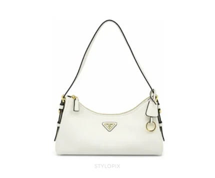 Prada CB White Aimee Shoulder Bag with Original Box & Carry Bag - First Copy Sling Bag