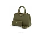 Prada Combo Olive Color Shoulder Bags - Prada First Copy Bags