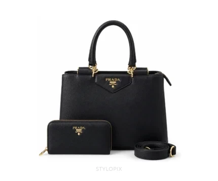 Prada Combo Black Color Shoulder Bags - Prada First Copy Bags