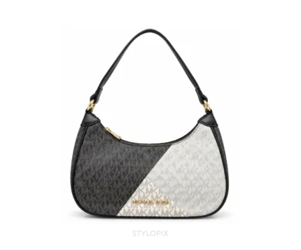 Michael Kors MK 100822 Black & White Cora Small Hobo Shoulder Sling Bag With Original Dust Cover & Carry Bag - Michael Kors First Copy Bags