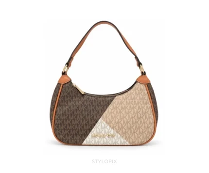 Michael Kors MK 100822 Cora Small Brown White Hobo Shoulder Bag With Original Dust Cover & Carry Bag - Michael Kors First Copy Bags