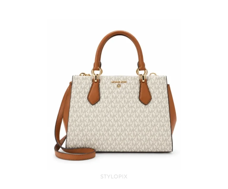 Michael Kors Beige Brown Medium Satchel Bag With Original Dust Cover & Carry Bag - Michael Kors First Copy Bags