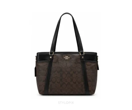 Coach Baby Bag 8328 Coffee Shoulder Bag With Original Dust Cover, Tags & Cards - Coach First Copy Bags