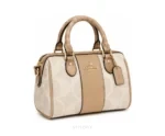 Coach Cream Beige Signature Satchel Bag - Coach First Copy Bags