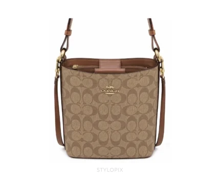 Coach Signature Bucket Bag Beige - Coach First Copy Bags