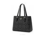 Coach Mollie Small Tote Bag Black With Dust Cover & Long Belt - Coach First Copy Bags