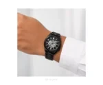 Citizen Open Heart Black Dial With Black Metal strap Skeleton Automatic - Citizen First Copy Watches