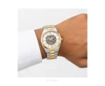 Citizen Open Heart White Dial Double Tone Chain Automatic Skeleton - Citizen First Copy Watches