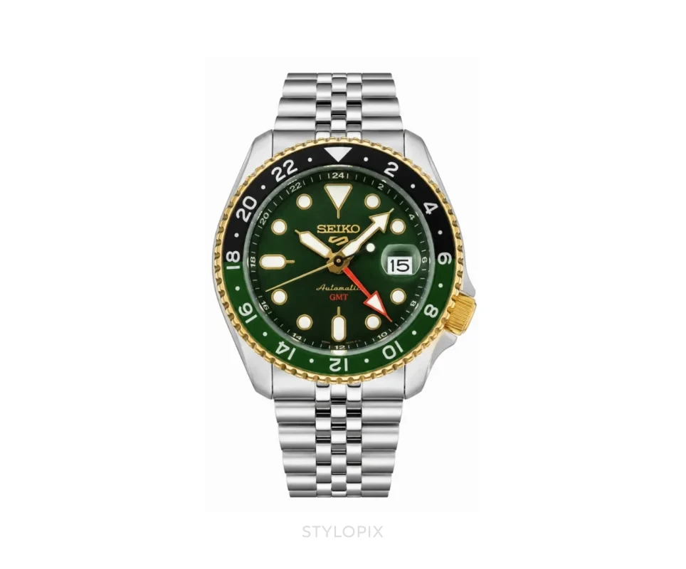 Seiko Sports 5 GMT Green Forest Authentic Store Quality Automatic - Seiko First Copy Watches