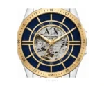 Armani Exchange Open Heart Black Gold Dial Skeleton Automatic - Armani Exchange First Copy Watches