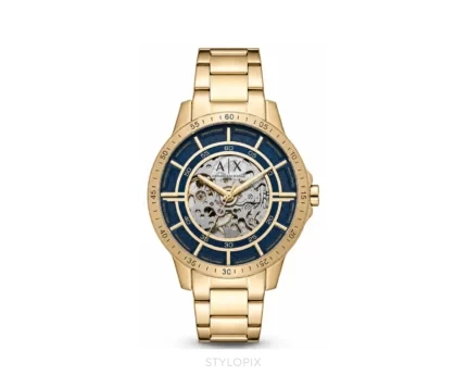 Armani Exchange Open Heart Blue Dial Skeleton Automatic - Armani Exchange First Copy Watches