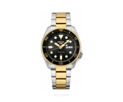 Seiko Sports 5 Silver Gold Black Dial Authentic Store Quality Automatic – Seiko First Copy Watches