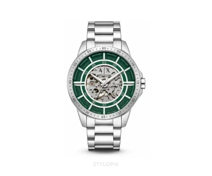 Armani Exchange Open Heart Green Dial Skeleton Automatic - Armani Exchange First Copy Watches