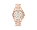Michael Kors with Chronograph White Dial And Rose Gold Chain Quartz - Michael Kors First Copy Watches