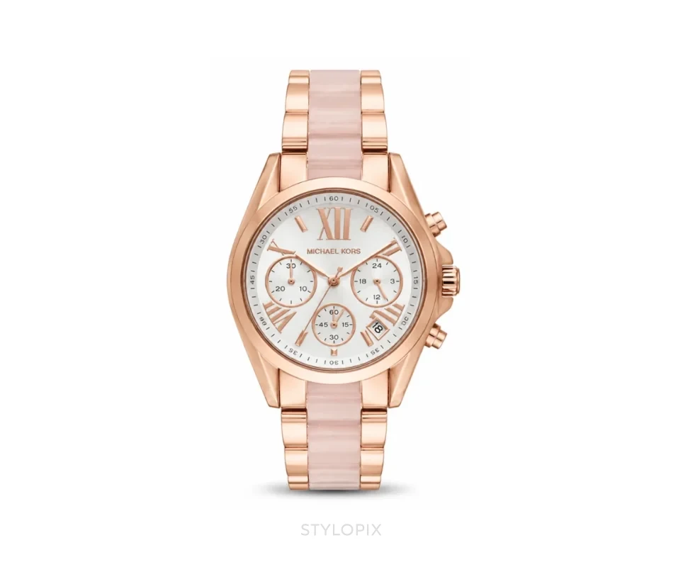 Michael Kors with Chronograph White Dial And Rose Gold Chain Quartz - Michael Kors First Copy Watches
