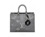 Louis Vuitton OnTheGo MM Medium Gray Shoulder Tote Bag With Dust Cover - LV First Copy Bag